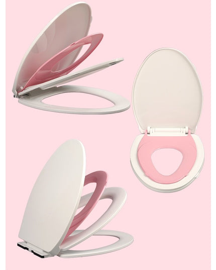 Capac de Toaleta cu Reductie 1, pentru Copii +3 Ani si Adulti, Coborare Lenta si Silentioasa, Instalare Usoara, din PP5 , in Forma de O