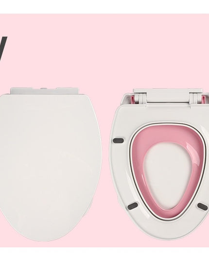 Capac de Toaleta cu Reductie 1, pentru Copii +3 Ani si Adulti, Coborare Lenta si Silentioasa, Instalare Usoara, din PP5 , in Forma de V