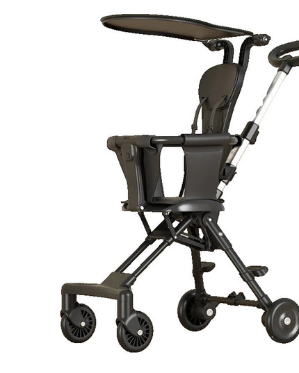 Carucior Pliabil, 1-3 Ani, Reversibil, 4 Roti, Parasolar, din Aliaj de Aluminiu + Plastic + Textil