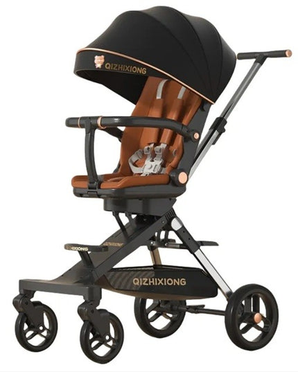 Carucior Sport 3in1, 6-36 Luni, Pliabil, Tavita pentru Masa, Pat de Dormit, Centura de Siguranta, Roti 360 Grade, Reversibil, Parasolar, Maner Reglabil