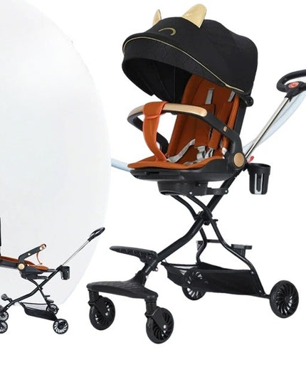 Carucior Sport 3in1, 6-36 Luni, Reversibil, Pliabil, Tavita pentru Masa, Pozitie de Somn, Centura de Siguranta, Roti 360, Suport Pahar, Copertina pentru Soare