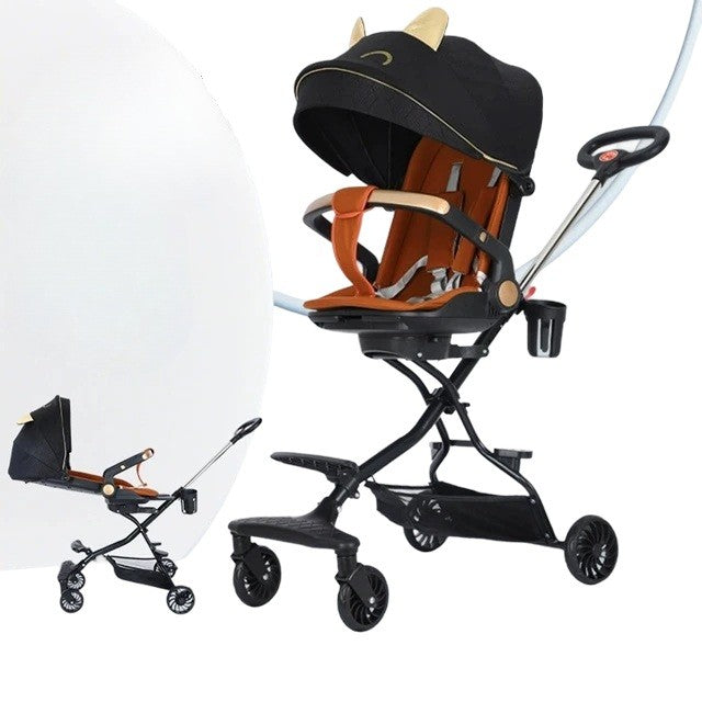 Carucior Sport 3in1, 6-36 Luni, Reversibil, Pliabil, Tavita pentru Masa, Pozitie de Somn, Centura de Siguranta, Roti 360, Suport Pahar, Copertina pentru Soare