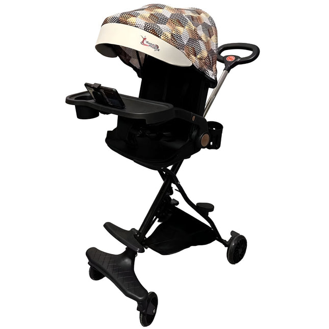 Carucior Sport 3in1, 6-36 Luni, Reversibil, Pliabil, Tavita pentru Masa, Pozitie de Somn, Centura de Siguranta, Roti 360, Suport Pahar, Copertina pentru Soare