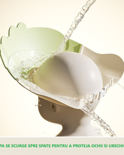 Casca de Dus, Previne Scurgerea Apei si Samponului pe Fata, 0-12 Ani, Ajustabila, din TPE+PP,Model Crocodil