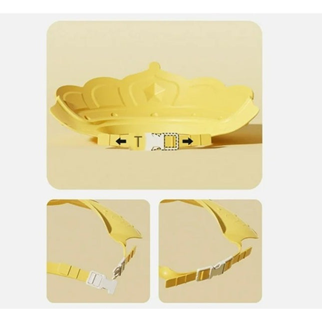 Casca de Dus, Previne Scurgerea Apei si Samponului pe Fata, 0-12 Ani, Ajustabila, din TPE+PP,Model Coroana