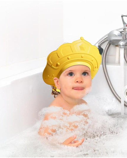 Casca de Dus, Previne Scurgerea Apei si Samponului pe Fata, 0-12 Ani, Ajustabila, din TPE+PP,Model Coroana