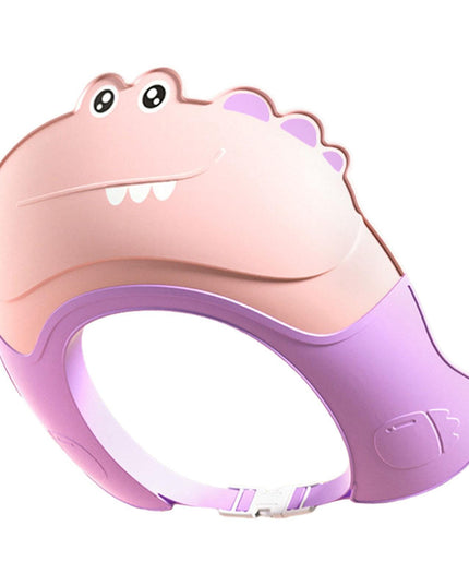 Casca de Dus, Previne Scurgerea Apei si Samponului pe Fata, 0-12 Ani, Ajustabila, din TPE+PP,Model Crocodil