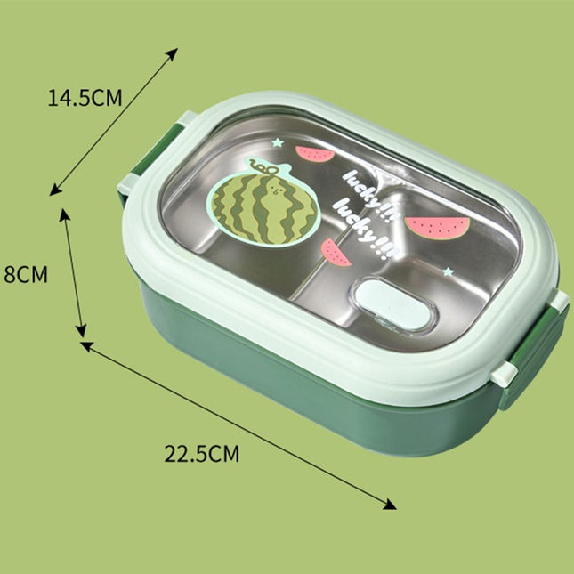 Caserola Container pentru Pranz, Caserola LUNCH BOX pentru Studenti, din Plastic PP, pentru Scoala, Compartiment Metalic in Interior