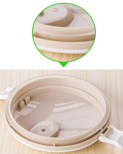 Caserola pentru alimente lunch box, 700 ml, otel inoxidabil, maner, valva aerisire, inchidere etansa