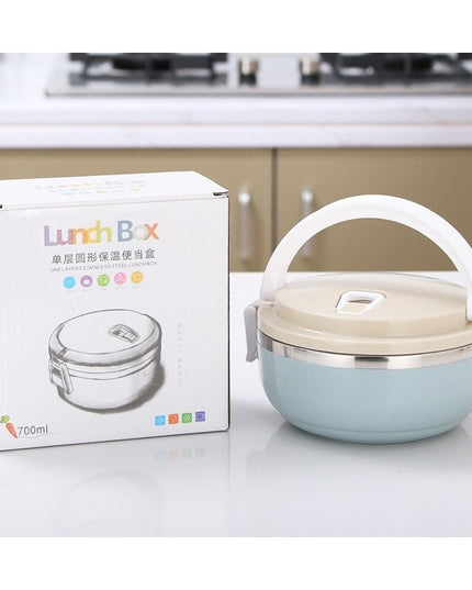 Caserola pentru alimente lunch box, 700 ml, otel inoxidabil, maner, valva aerisire, inchidere etansa