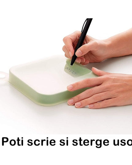 Caserola pentru sandwich din silicon si polipropilena, portabil, usor de curatat, capac anti-scurgere, reutilizabil