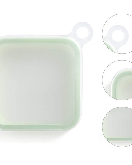 Caserola pentru sandwich din silicon si polipropilena, portabil, usor de curatat, capac anti-scurgere, reutilizabil