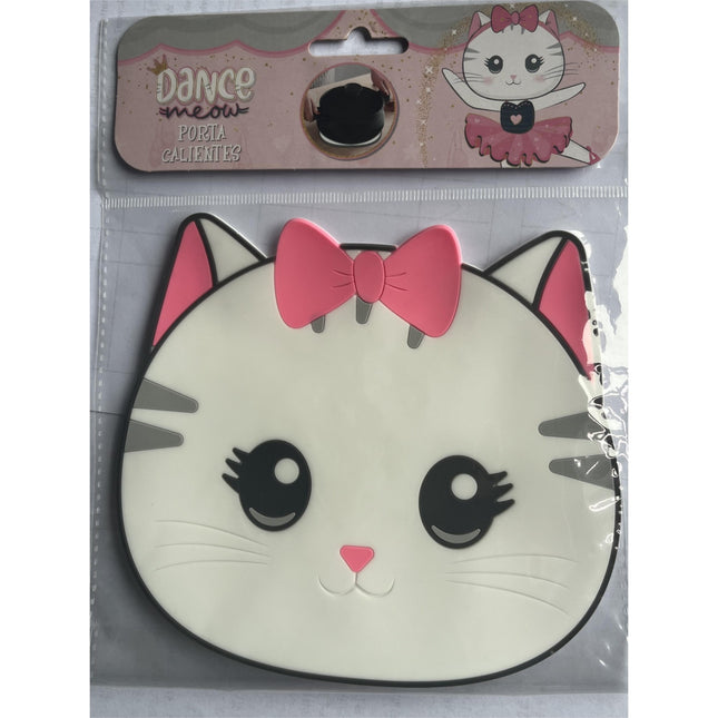 Suport pentru Pahar, Model Pisicuta, din PVC,Rezistent la Caldura