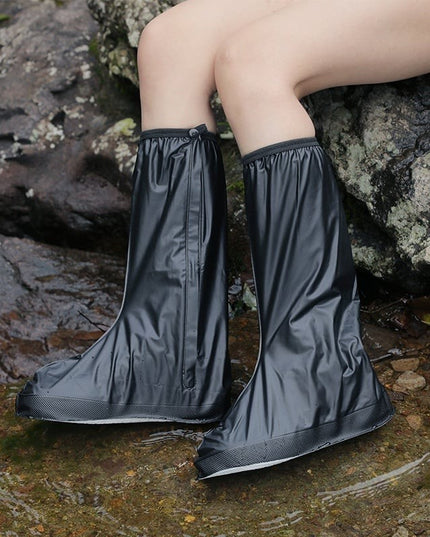 Protectie Incaltaminte pentru Ploaie si Noroi, Impermeabila, Talpa Antiderapanta, cu Fermoar si Capsa, Inaltime , Marime XL 40-41