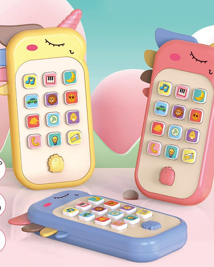 Jucarie Interactiva, Telefon Inteligent, Model Unicorn, Functii Educative, Muzicale si Voce, 4-6 ani, 19 x 11.5 cm, din Plastic