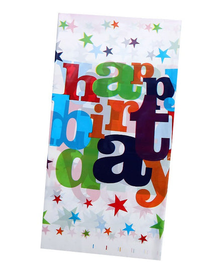 Fata de Masa Dreptunghiulara, Colectia Happy Birthday,din Plastic PE, Impermeabila