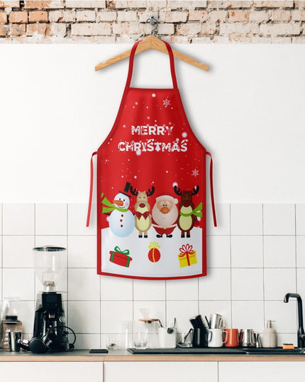 Sort de Bucatarie Decorativ, Tema Craciun,Model Merry Christmas, din Poliester