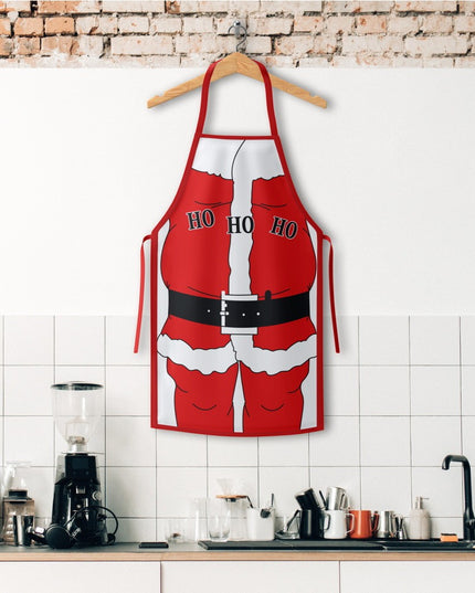 Sort de Bucatarie Decorativ, Tema Craciun,Model HO HO HO, din Poliester