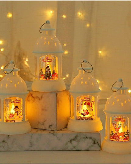 Decoratiune de Craciun, Model Sfesnic de Birou, Ren, din Plastic, cu Inel de Agatat