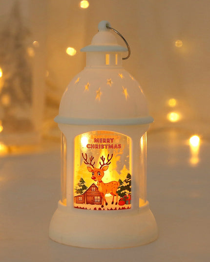 Decoratiune de Craciun, Model Sfesnic de Birou, Ren, din Plastic, cu Inel de Agatat