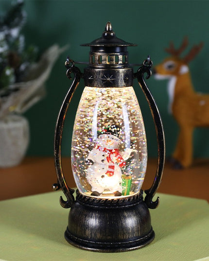 Decoratiune Luminoasa, Felinar de Craciun, cu Lumina LED, Ornament Model Lampa cu Ulei Om de Zapada, cu Maner