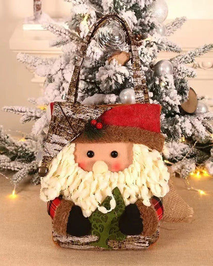 Geanta pentru Cadouri de Craciun, Model Mos Craciun, Decoratiune Sarbatori,
