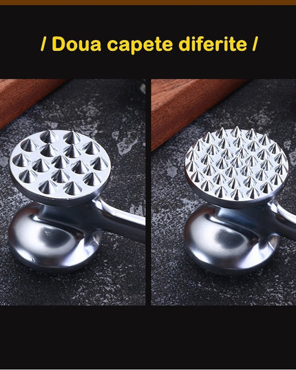 Ciocan pentru snitele si carne din aliaj de zinc, maner antialunecare, doua capete