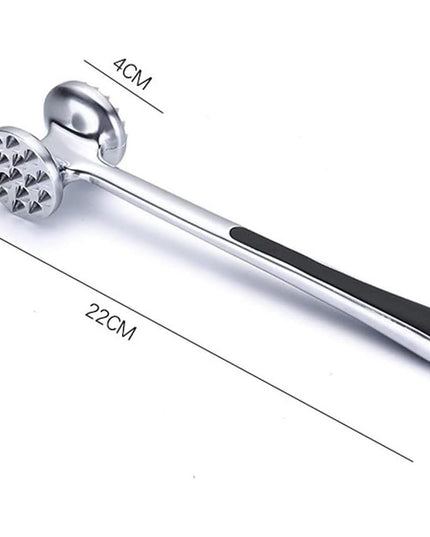 Ciocan pentru snitele si carne din aliaj de zinc, maner antialunecare, doua capete