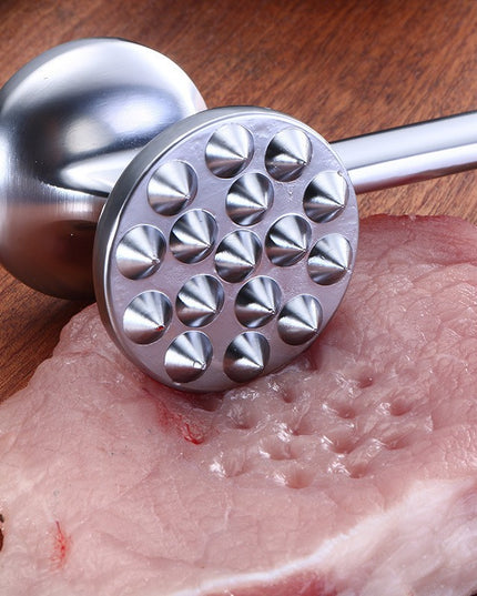 Ciocan pentru snitele si carne din aliaj de zinc, maner antialunecare, doua capete