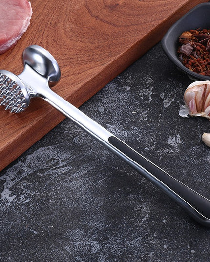 Ciocan pentru snitele si carne din aliaj de zinc, maner antialunecare, doua capete