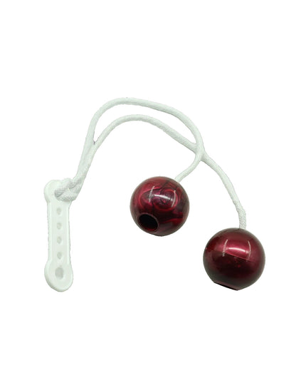 Jucarie interactiva cu bile, Clackers ball, antistres, Visiniu, 40 mm