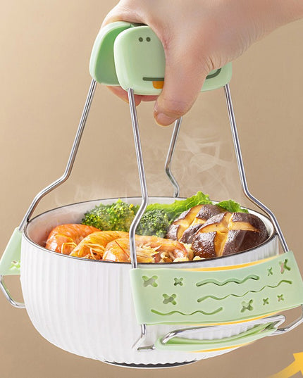 Clema pentru Boluri Creativa, Anti-Alunecare, din Silicon, de Uz Casnic, Rezistent la Temperaturi Inalte, Model Animat