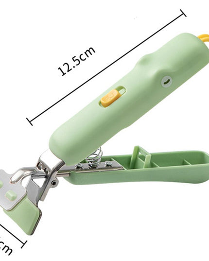 Clema pentru Boluri, Anti-Alunecare, din Silicon, de Uz Casnic, Rezistent la Temperaturi Inalte, Model Animat, Maner si Cleste Inox