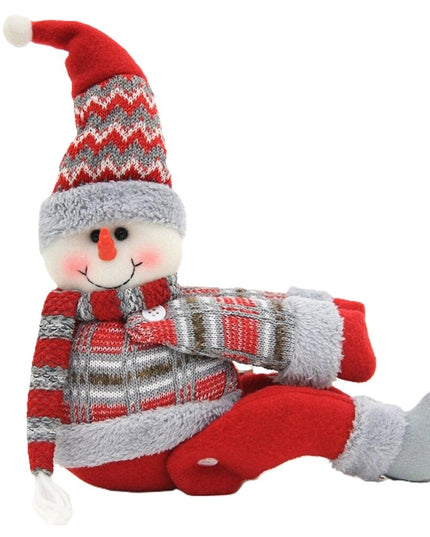 Clema pentru Perdea si Draperii, Model Om de Zapada, din Panza, Prindere din Velcro