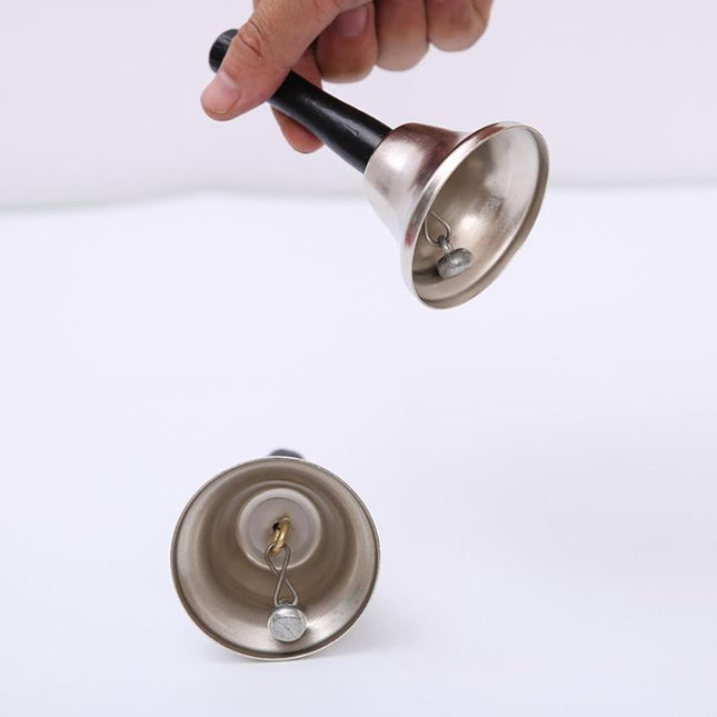 Clopotel de Craciun Metalic, Maner din Lemn, Circumferinta , Lungime