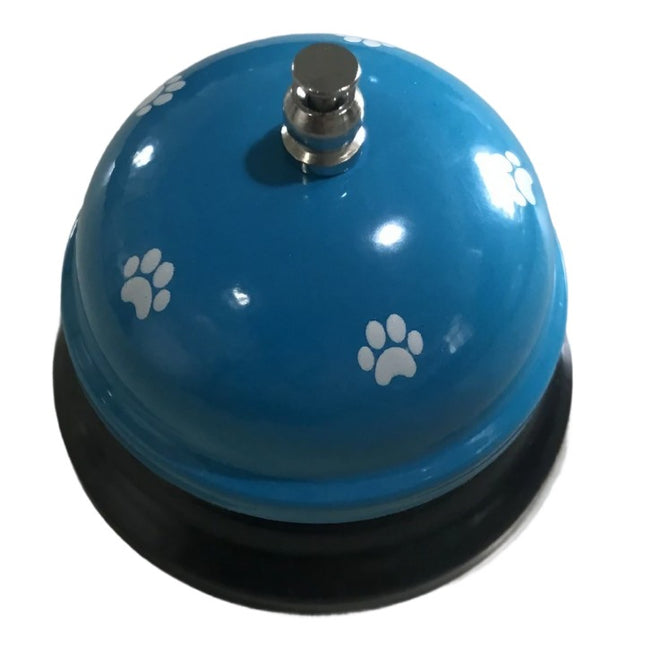 Clopotel Metalic Multifunctional, Alastru cu Imprimeu Labuta Alba,Dresaj, Receptie, Restaurante