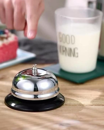 Clopotel sonerie metalica pentru receptie hoteluri, baruri, restaurante, material metal si plastic