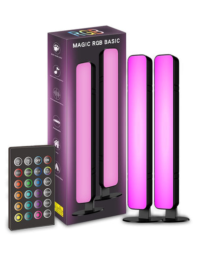 2 Lampi de Birou, RGB Colorat, 28 LED, Putere 5V, Telecomanda cu 24 de Taste, Cablu USB