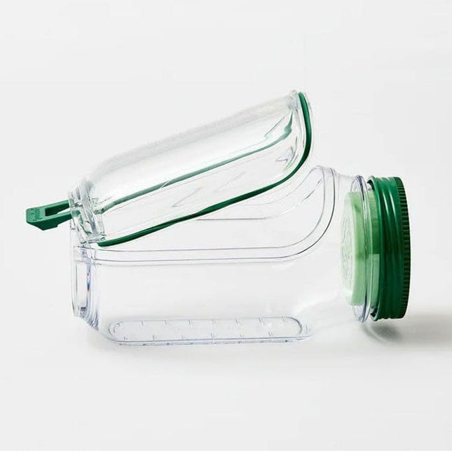 Container Caserola pentru Salata,, Borcan pentru Salata, din PP, Gradat in ml, 1L, 19 x 10 x 10 cm, Capac , Transparenta