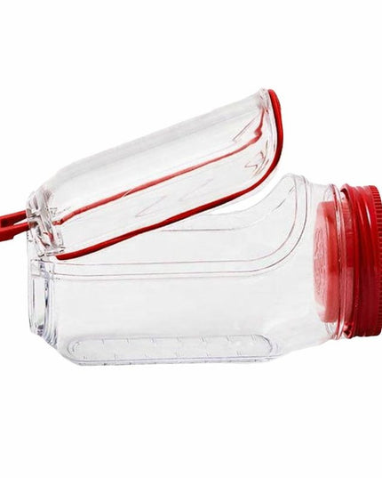 Container Caserola pentru Salata,, Borcan pentru Salata, din PP, Gradat in ml, 1L, 19 x 10 x 10 cm, Capac , Transparenta