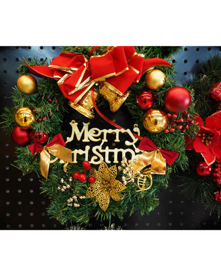 Coronita de Craciun pentru usa, - , 40 cm, PVC, Artificiala, Decorata, Interior/Exterior