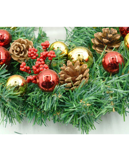 Coronita de Craciun pentru usa, - , 40 cm, PVC, Artificiala, Decorata, Interior/Exterior