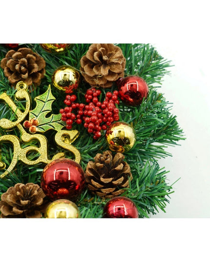 Coronita de Craciun pentru usa, - , 40 cm, PVC, Artificiala, Decorata, Interior/Exterior