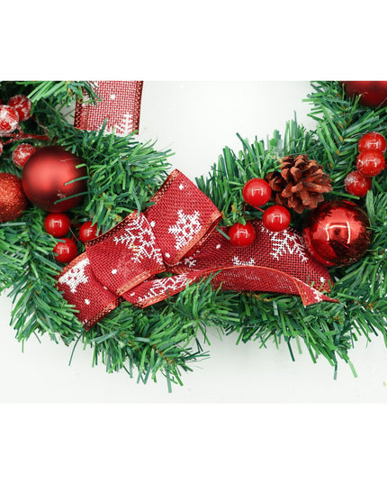 Coronita de Craciun pentru usa, - , 40 cm, PVC, Artificiala, Decorata, Interior/Exterior