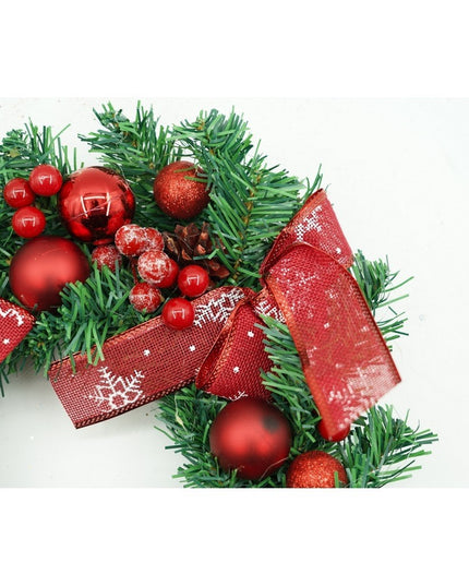 Coronita de Craciun pentru usa, - , 40 cm, PVC, Artificiala, Decorata, Interior/Exterior