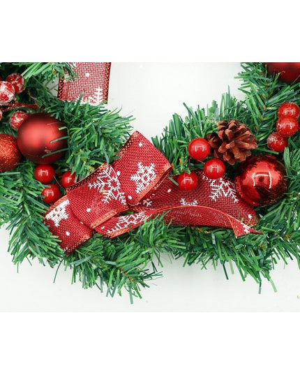 Coronita de Craciun pentru usa, - , 40 cm, PVC, Artificiala, Decorata, Interior/Exterior