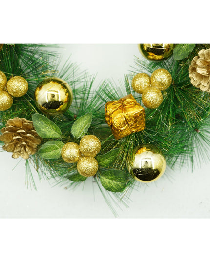Coronita de Craciun pentru usa, - , 40 cm, PVC, Artificiala, Decorata, Interior/Exterior