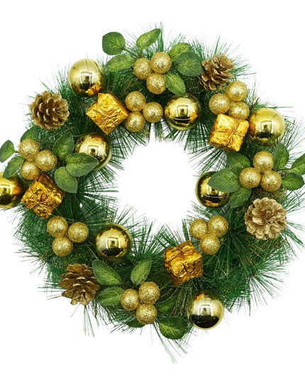 Coronita de Craciun pentru usa, - , 40 cm, PVC, Artificiala, Decorata, Interior/Exterior