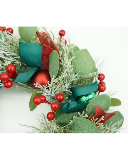 Coronita de Craciun pentru usa, - , 40 cm, PVC, Artificiala, Decorata, Interior/Exterior