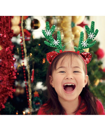 Coronita Decorativa, Tema Craciun,Model Reni, Marime Universala